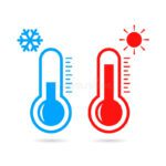 hot cold temperature vector icon 129672490